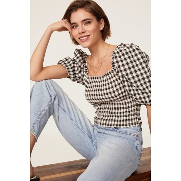 BB Dakota Tops - BB Dakota Keys to The Gingham Top